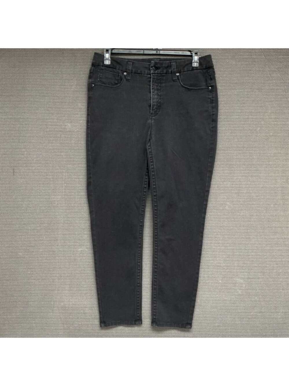 Seven7 Womens Black Skinny Jeans Size 14W Stretch Denim 5-Pocket Design